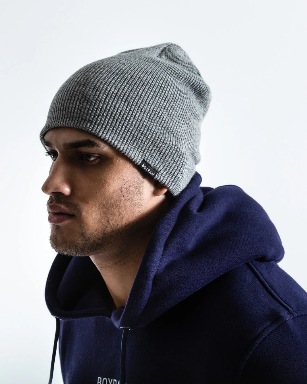 BOXRAW Beanie Hat - Grey - Image 3
