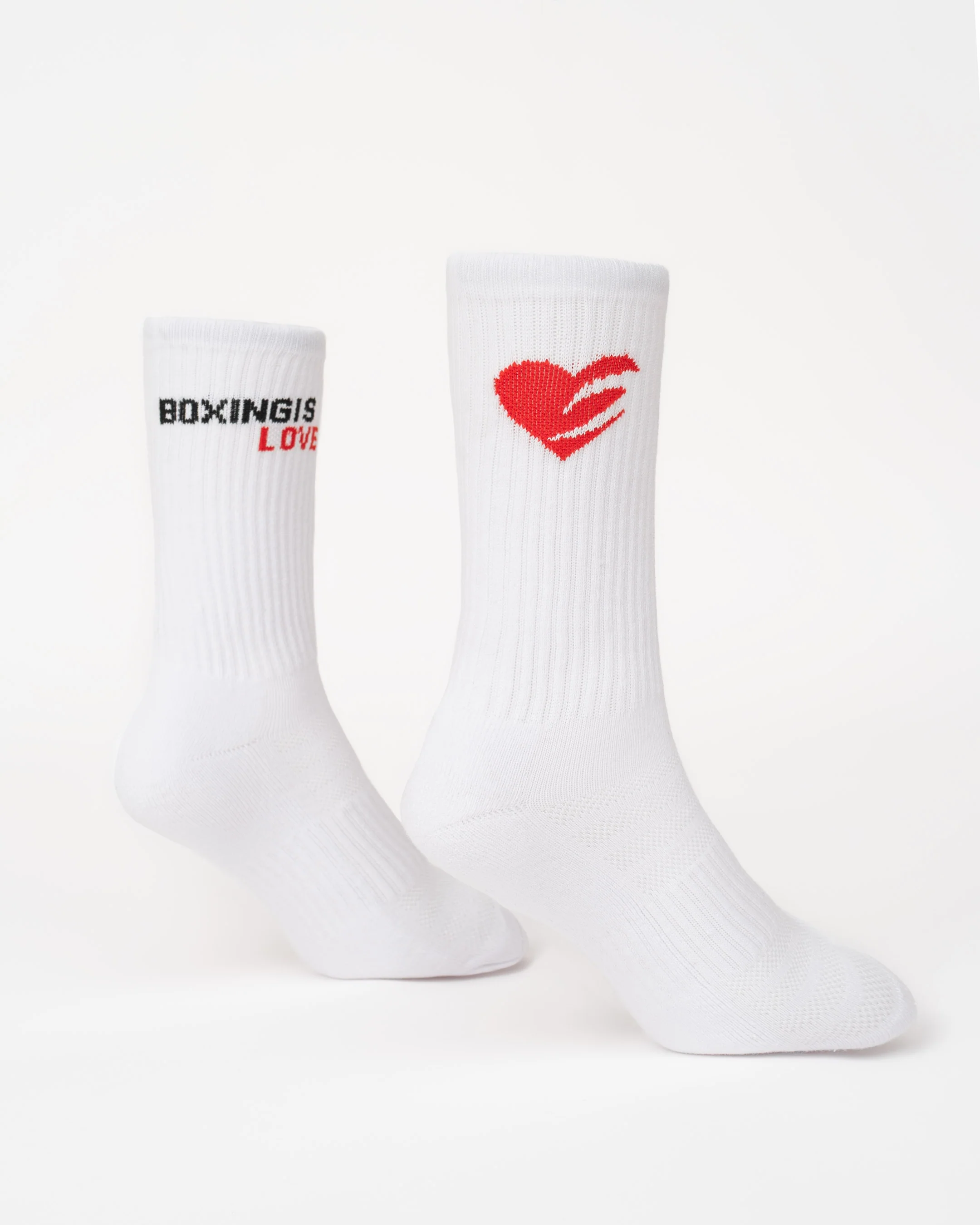 Boxing Is Love Crew Socks (3 Pairs) - White - Image 3