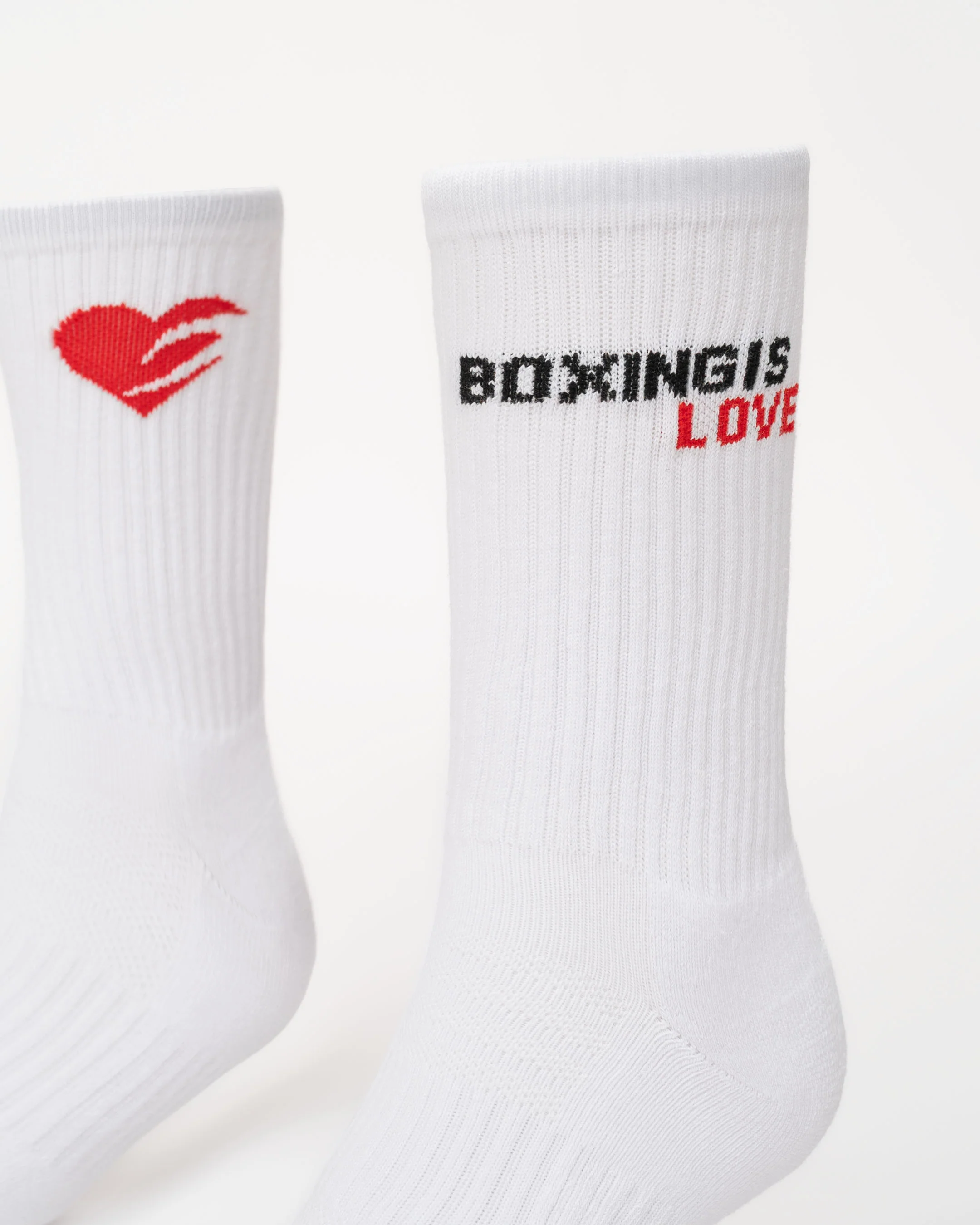 Boxing Is Love Crew Socks (3 Pairs) - White - Image 4