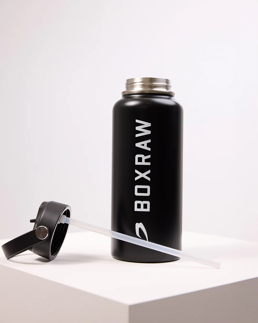 BOXRAW 32oz Steel Water Bottle - Black - Image 4