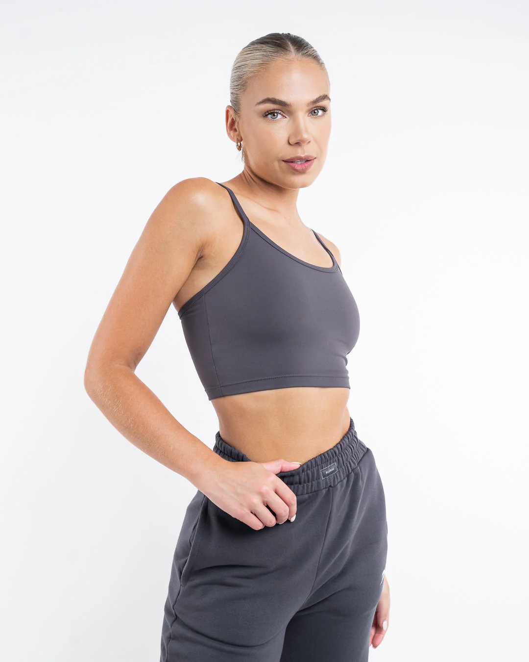 Essentials Tank Bralette - Charcoal - Image 3