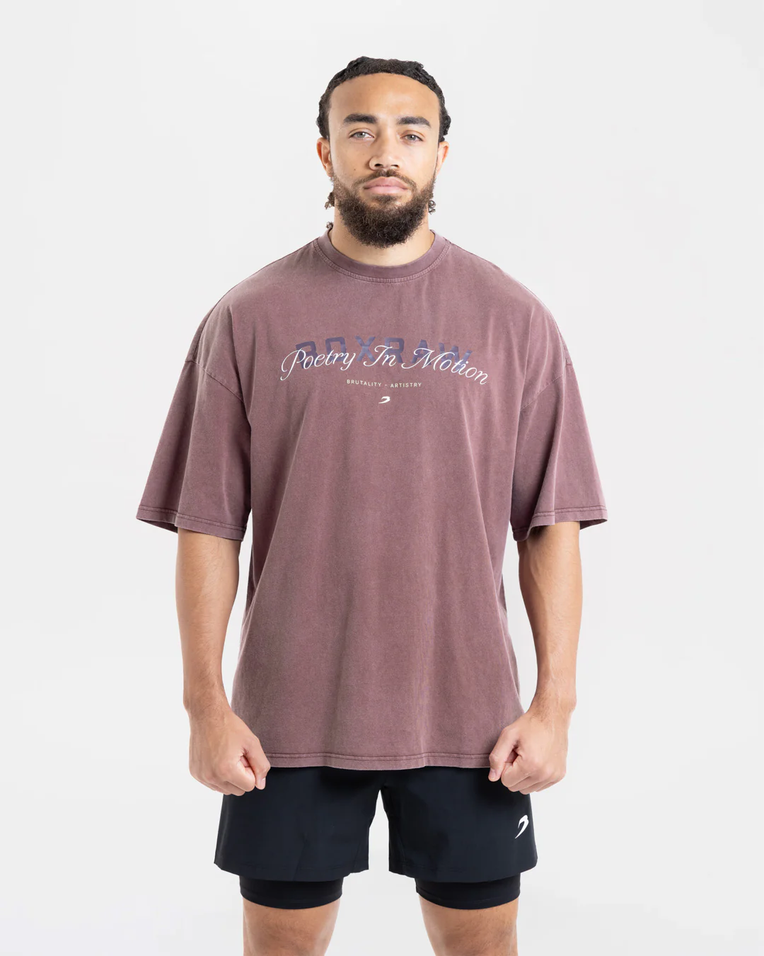 Poetry In Motion Oversized T-Shirt - Washed Burgundy - Image 4