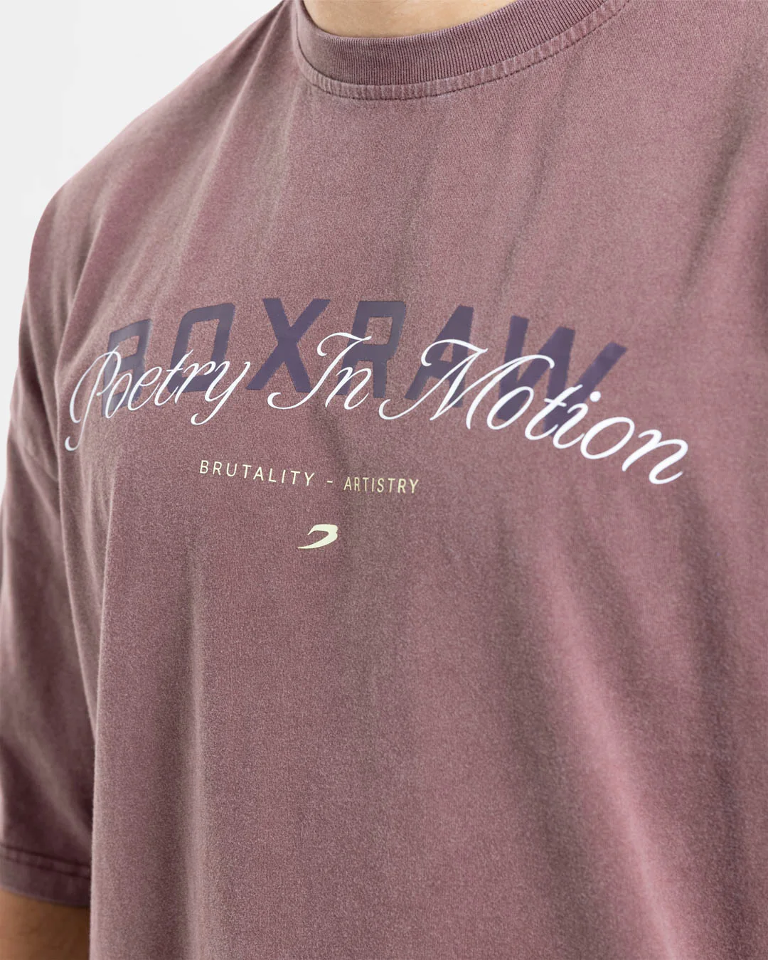 Poetry In Motion Oversized T-Shirt - Washed Burgundy - Image 7