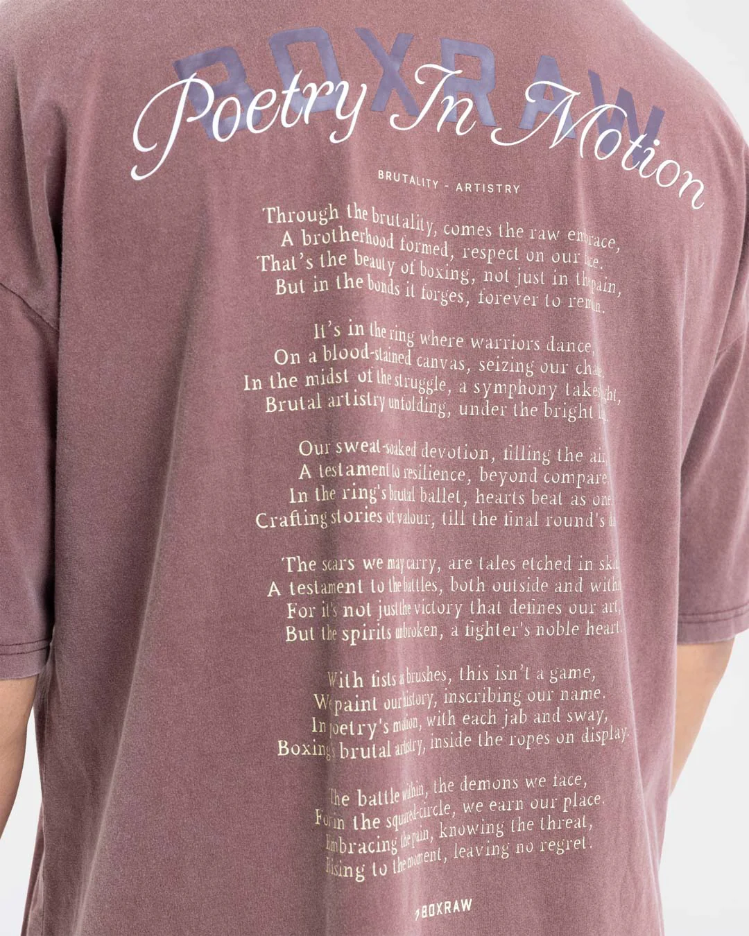 Poetry In Motion Oversized T-Shirt - Washed Burgundy - Image 8