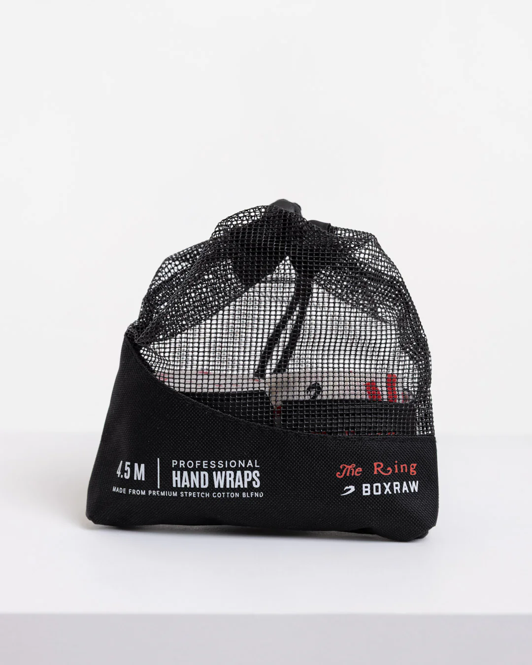 Ring x BOXRAW 180" Hand Wraps - Beige/Red - Image 6