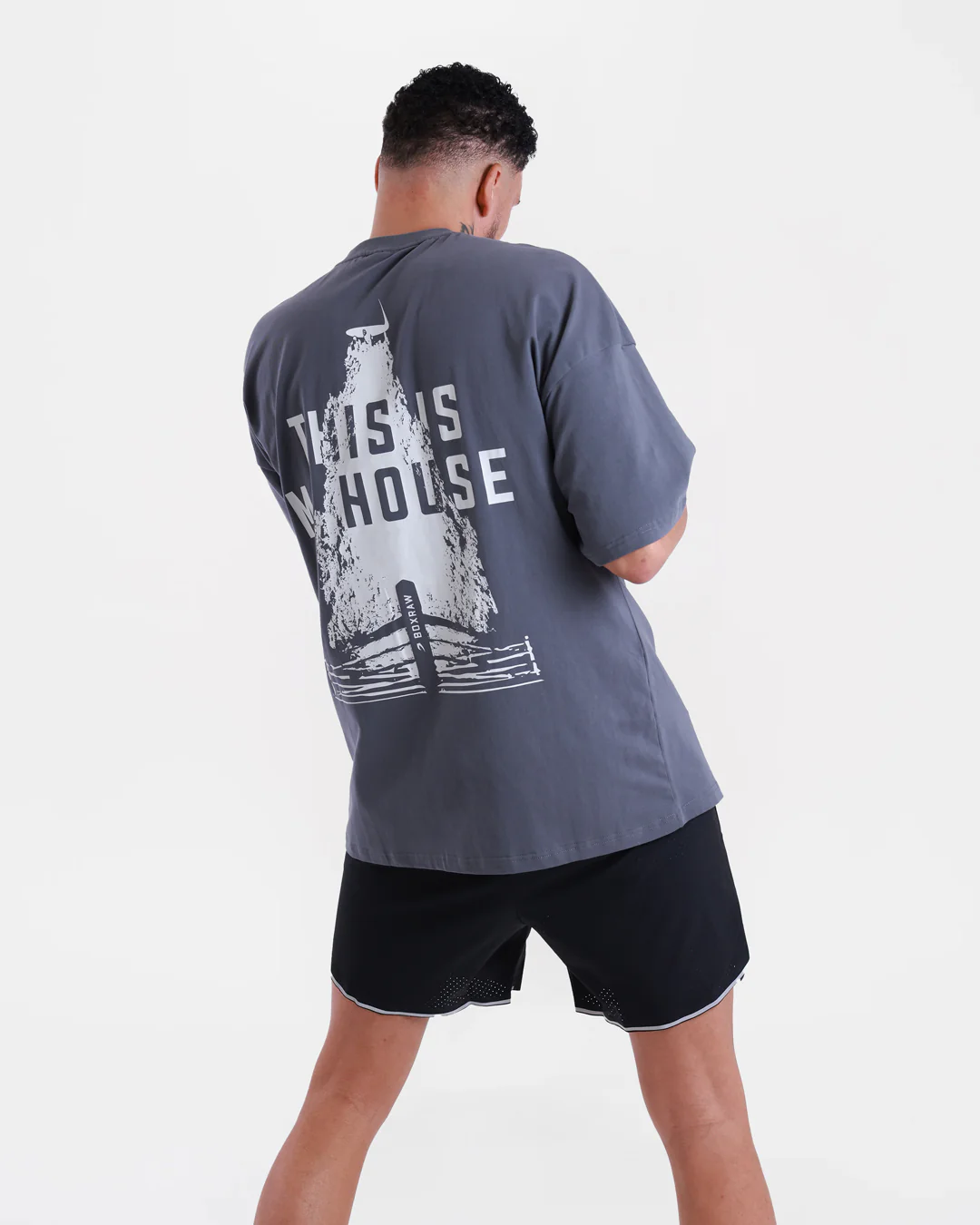 This Is My House Oversized T-Shirt - Charcoal - Image 7