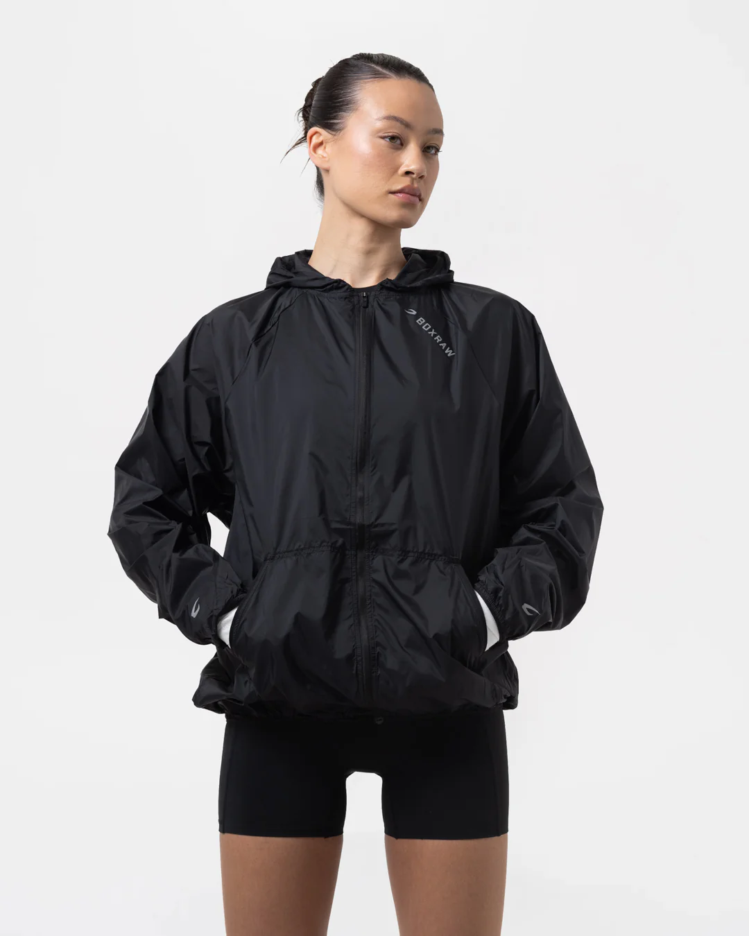Genaro Zip Up Windbreaker - Black - Image 3