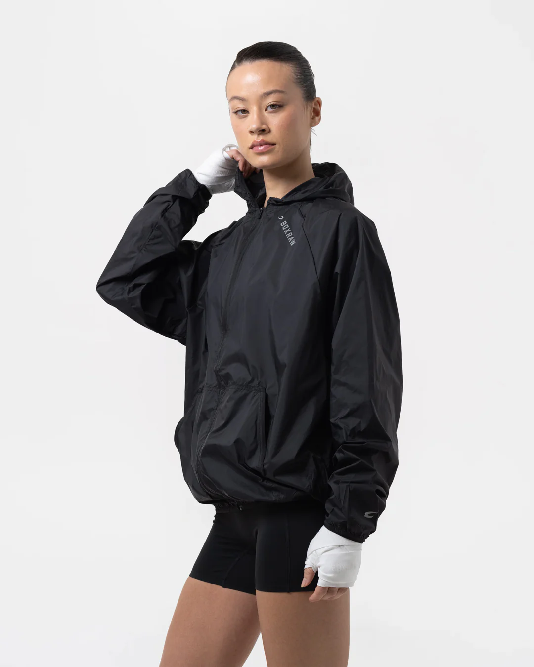 Genaro Zip Up Windbreaker - Black - Image 4