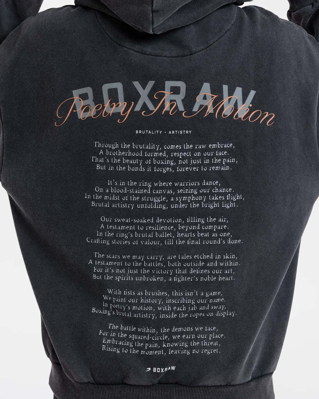 Poetry In Motion Oversized Hoodie - Washed Black - Image 10