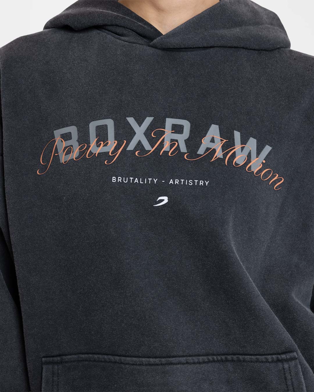 Poetry In Motion Oversized Hoodie - Washed Black - Image 8