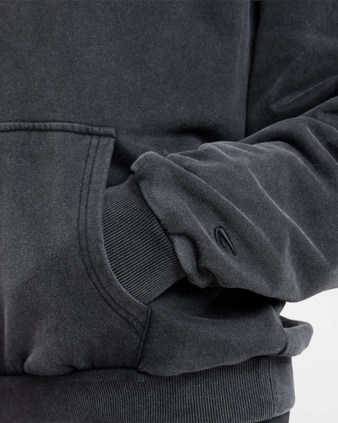 Poetry In Motion Oversized Hoodie - Washed Black - Image 9