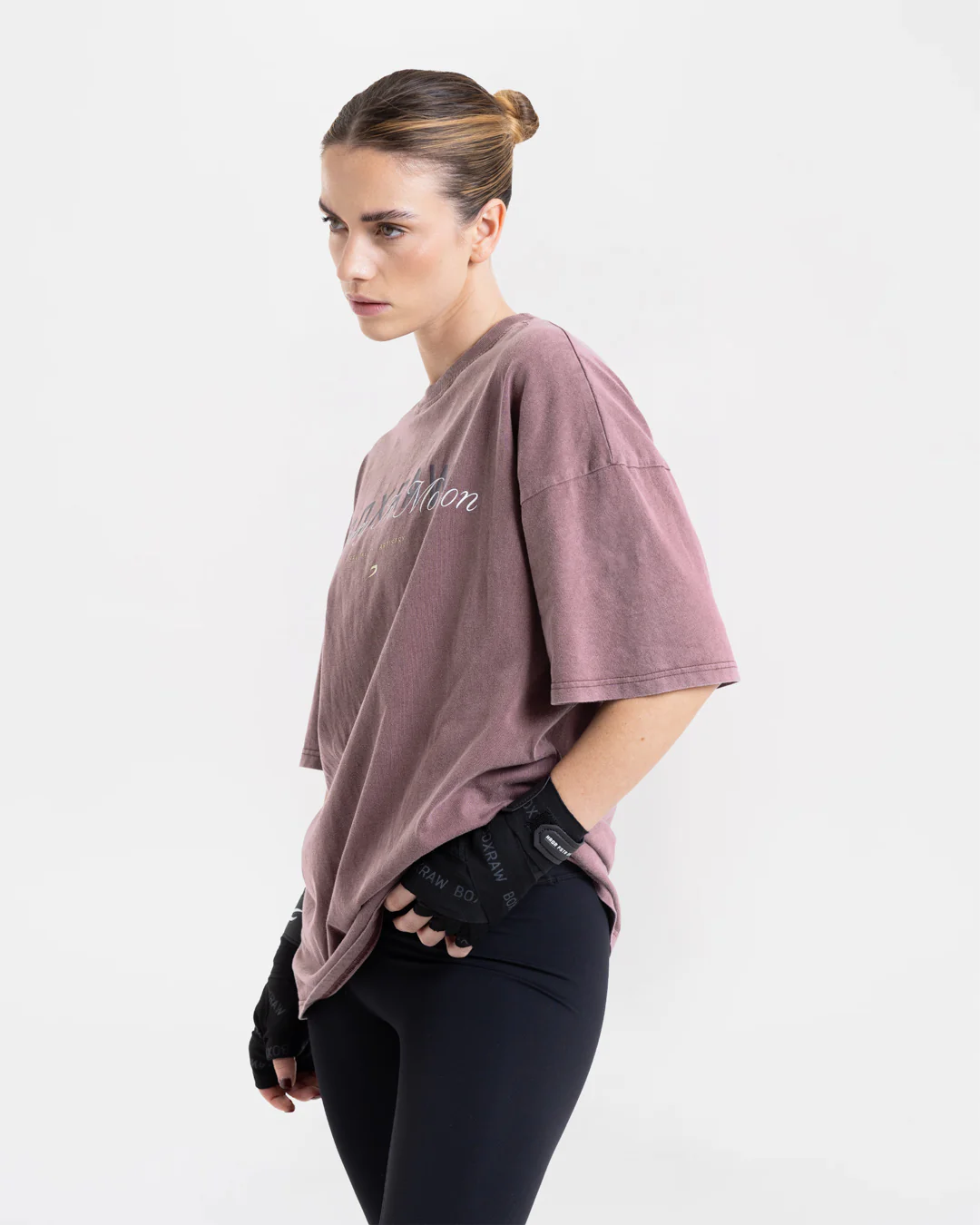 Poetry In Motion Oversized T-Shirt - Washed Burgundy - Image 4