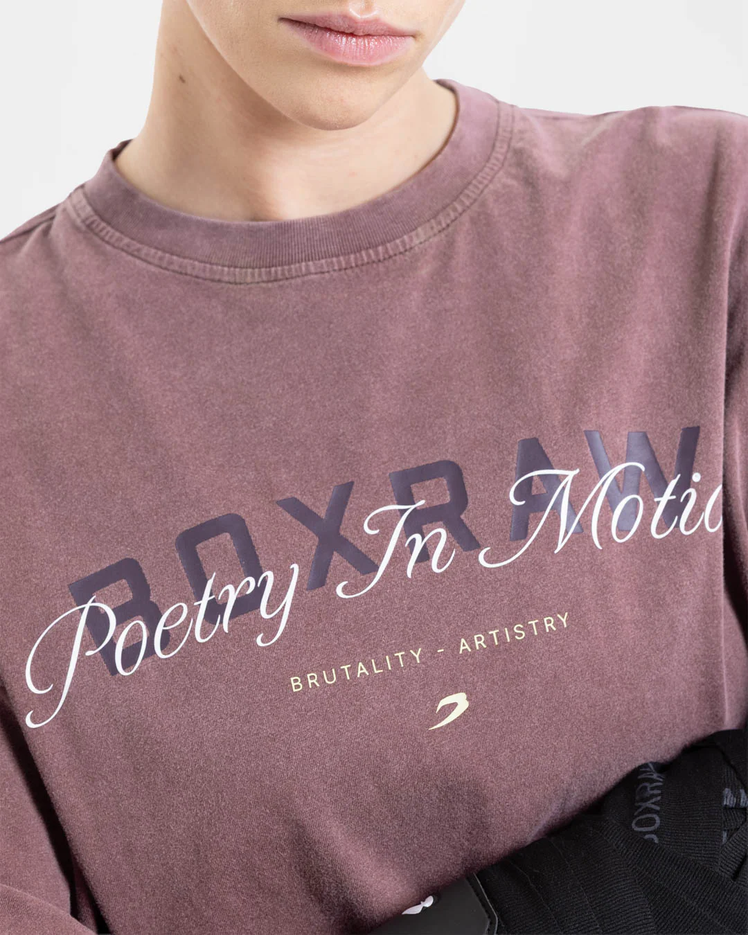 Poetry In Motion Oversized T-Shirt - Washed Burgundy - Image 5