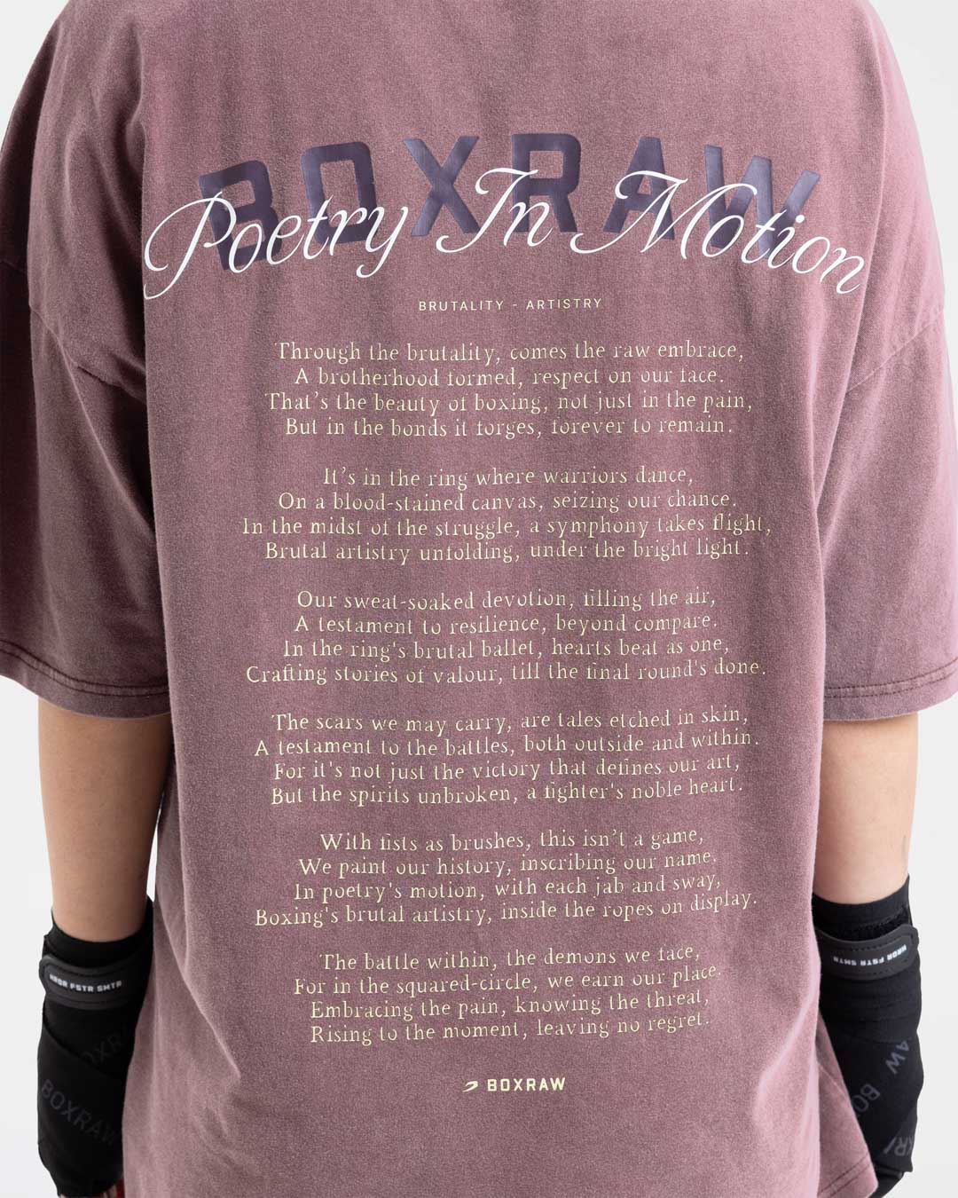 Poetry In Motion Oversized T-Shirt - Washed Burgundy - Image 6