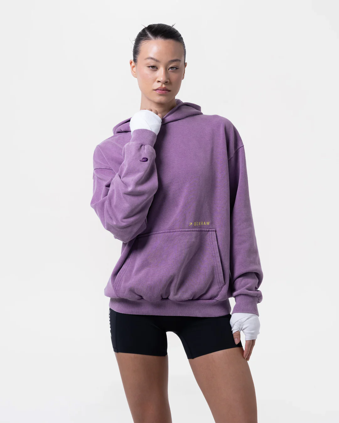 Sparring Club Oversized Hoodie - Washed Purple - Image 3