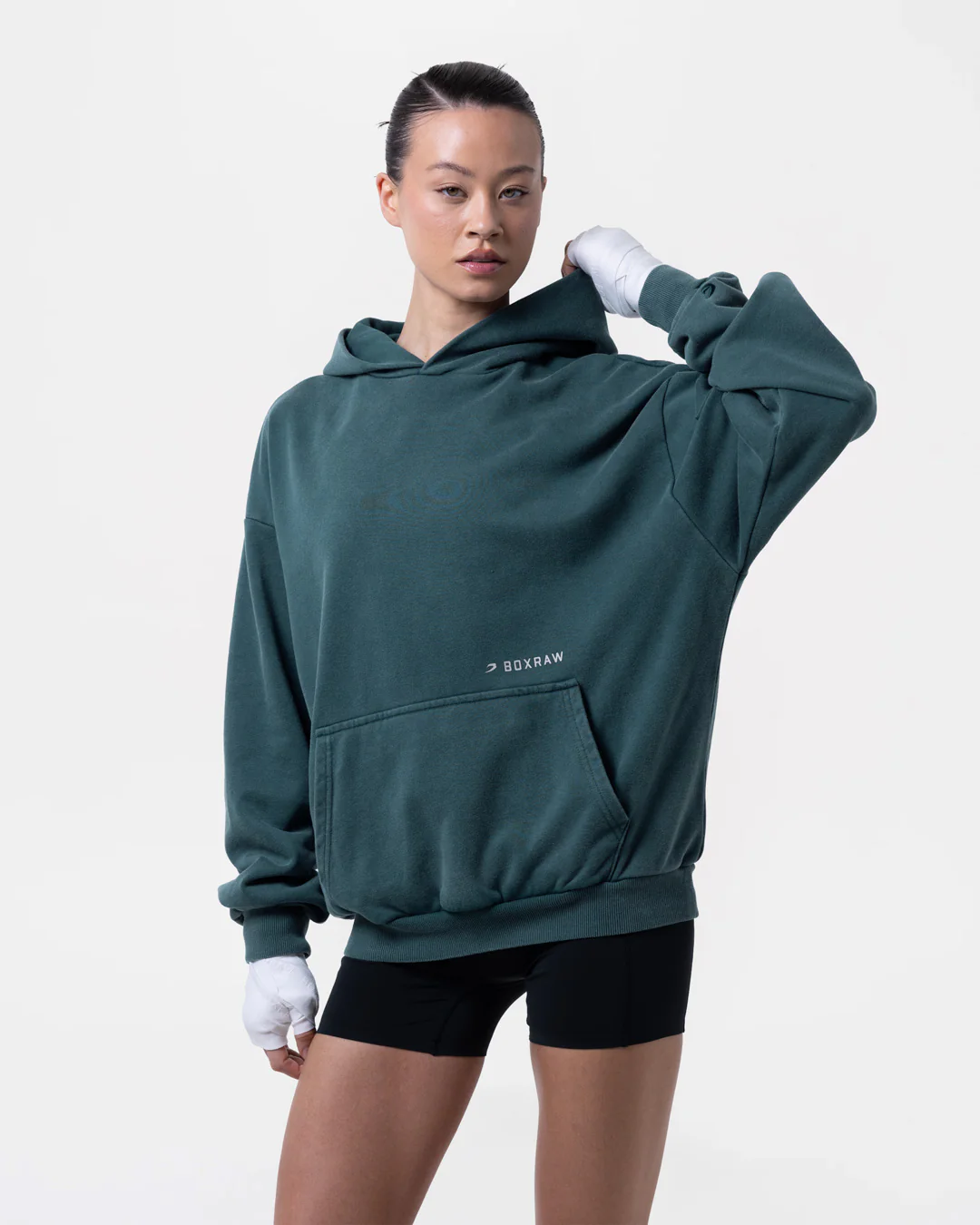 Sparring Club Oversized Hoodie - Washed Teal - Image 3