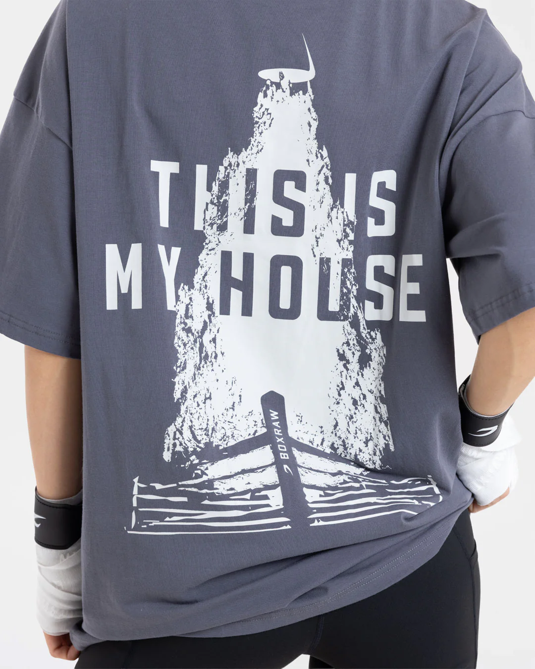This Is My House Oversized T-Shirt - Charcoal - Image 7